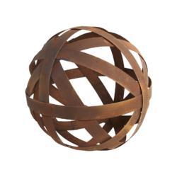 Sphère ajourée métal effet rouille D30cm