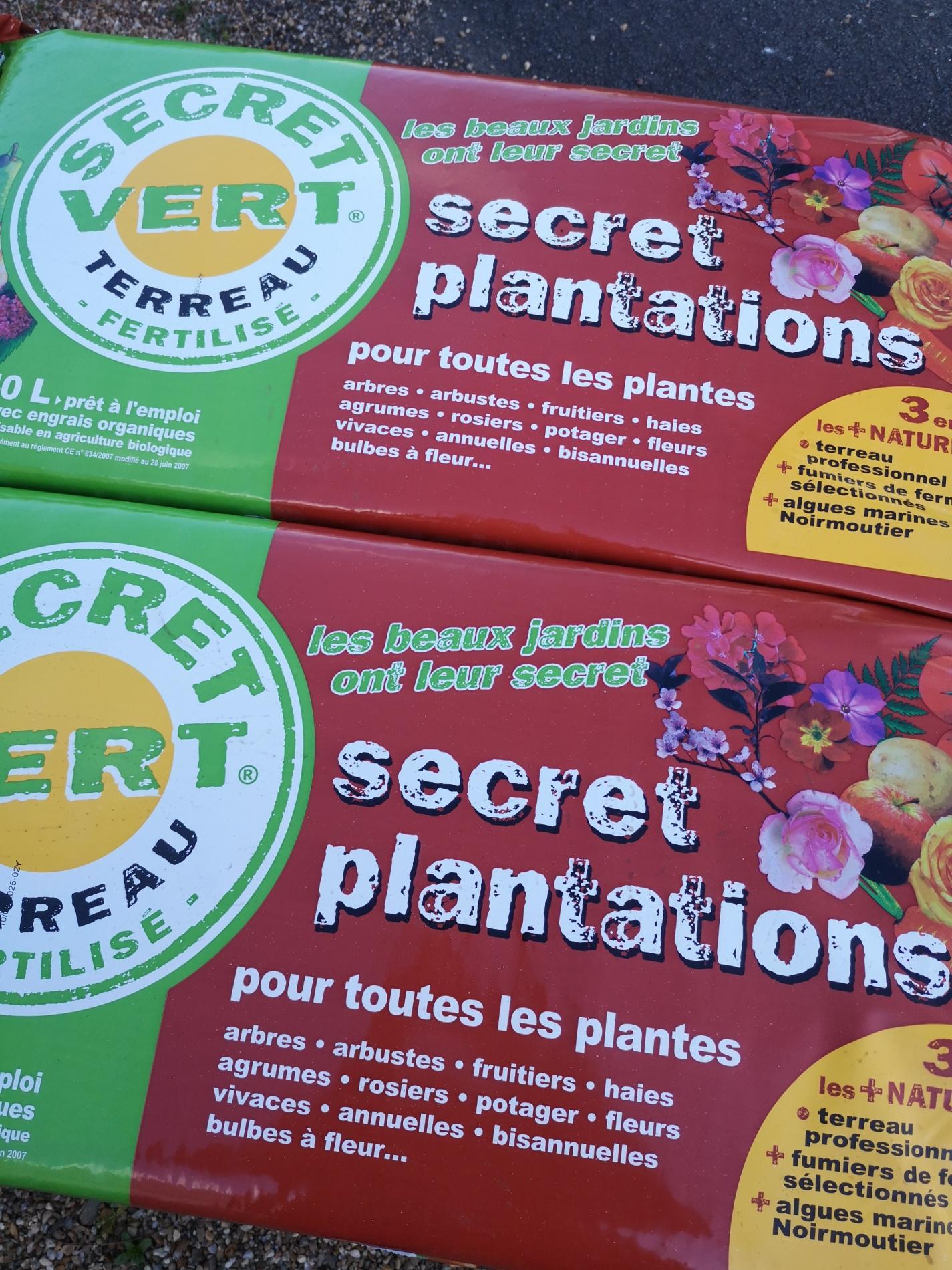 Secret plantations sac 20 litres