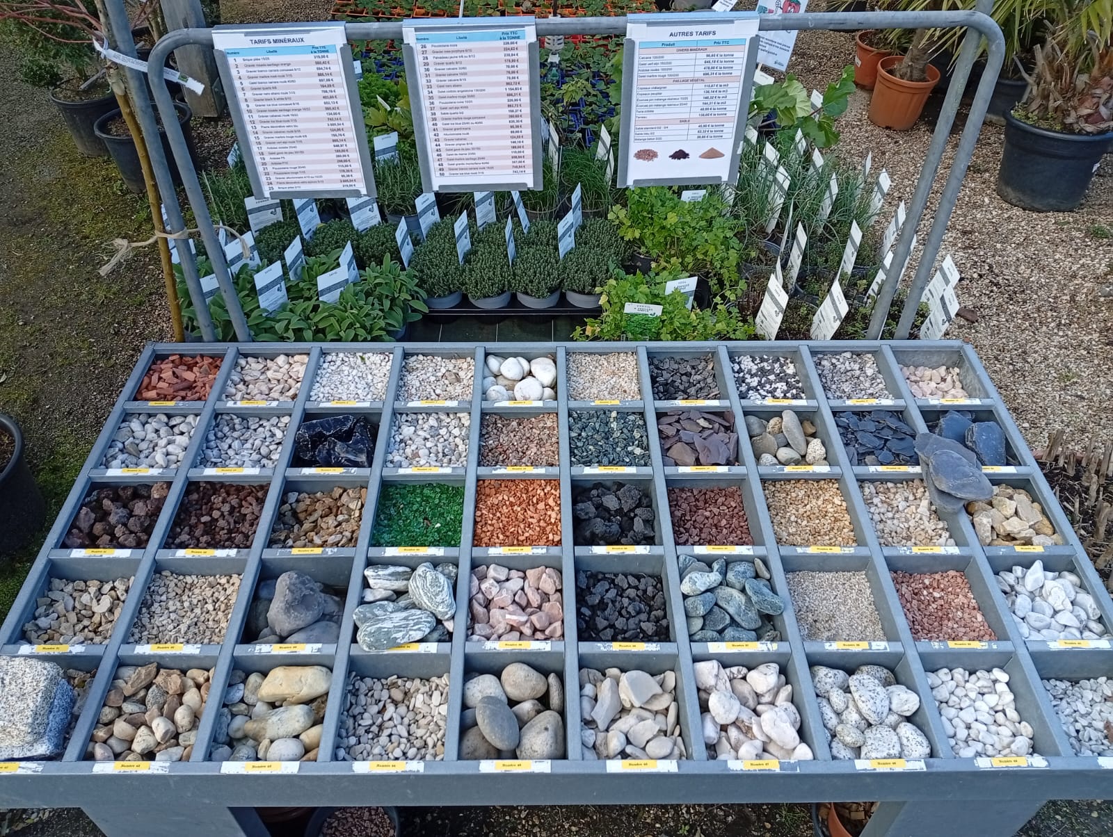🪨 Graviers décoratifs & autres matériaux