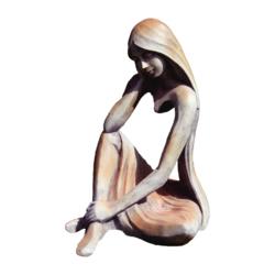 Statue Iseult H90cm finition demi rouille